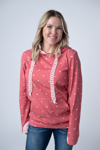 IN STOCK Hailey Pullover Hoodie -Sweetheart Red