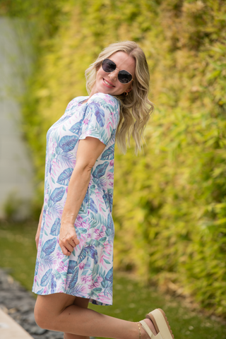 IN STOCK Alicia Dress - Tropical Leaf