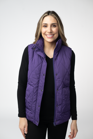 IN STOCK Remy Zip Up Vest - Purple FINAL SALE