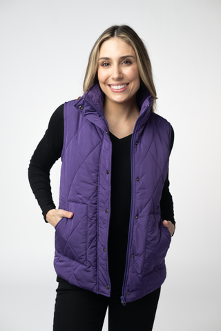 IN STOCK Remy Zip Up Vest - Purple FINAL SALE
