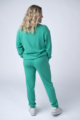 IN STOCK Corrine Ribbed Pullover Top - Emerald FINAL SALE