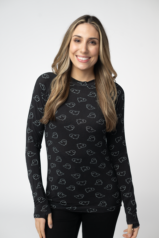 IN STOCK Blair Long Sleeve Top - Midnight Ghosts