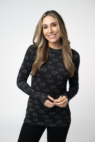 IN STOCK Blair Long Sleeve Top - Midnight Ghosts