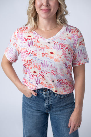 IN STOCK Sophie Top - Coral Sunset Floral FINAL SALE