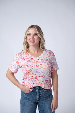 IN STOCK Sophie Top - Coral Sunset Floral FINAL SALE