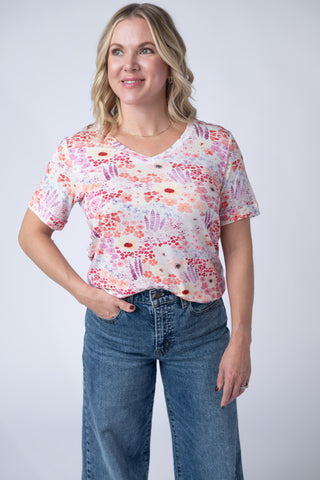 IN STOCK Sophie Top - Coral Sunset Floral FINAL SALE