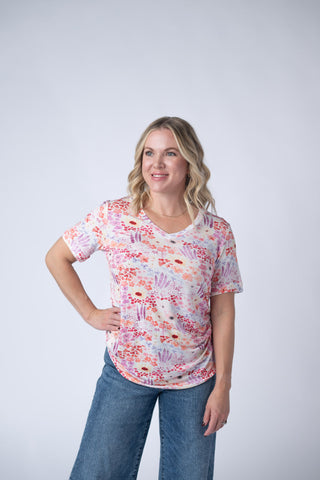 IN STOCK Sophie Top - Coral Sunset Floral FINAL SALE