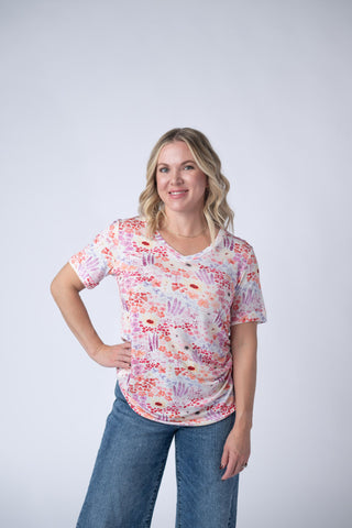 IN STOCK Sophie Top - Coral Sunset Floral FINAL SALE