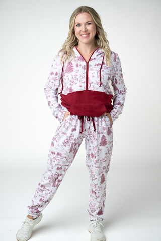 IN STOCK Classic Joggers -  Cranberry Woodland