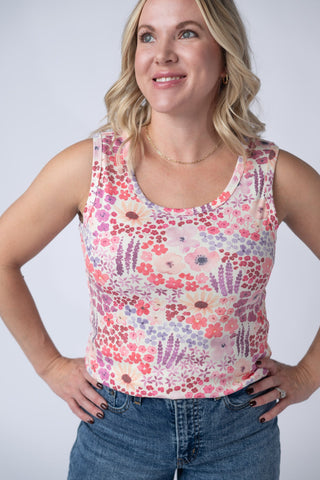 IN STOCK Ava Tank - Coral Sunset Floral FINAL SALE