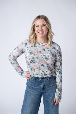 IN STOCK Blair Long Sleeve Top - Ditsy Blush Floral FINAL SALE
