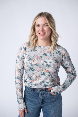 IN STOCK Blair Long Sleeve Top - Ditsy Blush Floral FINAL SALE