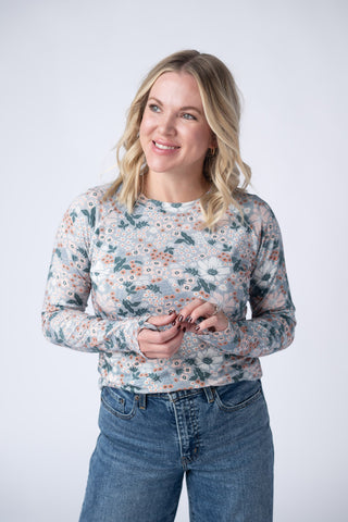 IN STOCK Blair Long Sleeve Top - Ditsy Blush Floral FINAL SALE