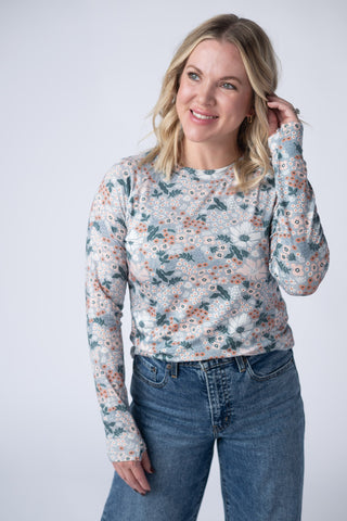 IN STOCK Blair Long Sleeve Top - Ditsy Blush Floral FINAL SALE