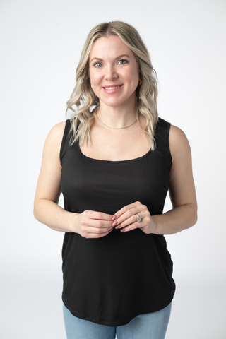 IN STOCK Rachel Ribbed Tank - Black FINAL SALE