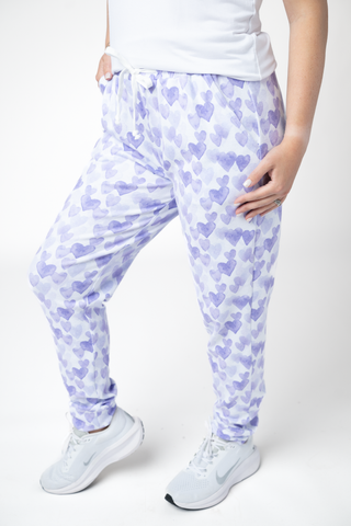 PREBOOK Classic Joggers - Lavender Hearts