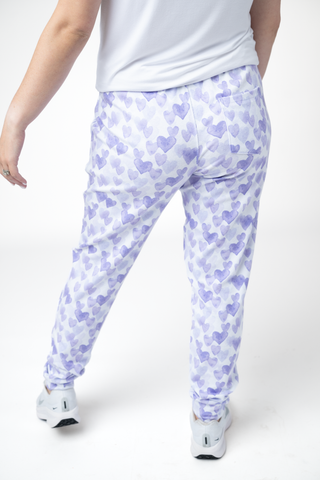PREBOOK Classic Joggers - Lavender Hearts