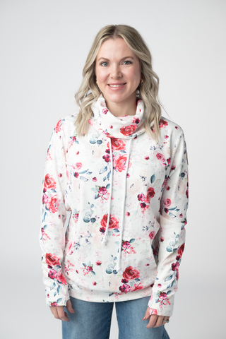 IN STOCK Soft Funnel Neck - Pink  Bloom FINAL SALE