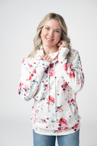 IN STOCK Soft Funnel Neck - Pink  Bloom FINAL SALE