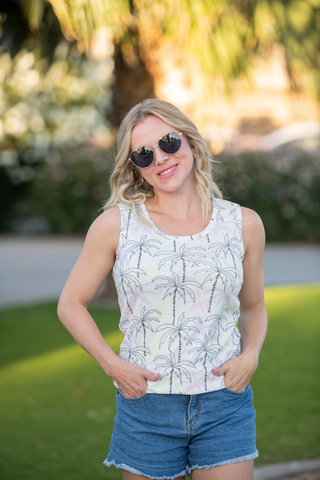 IN STOCK Ava Tank - Neon Palm