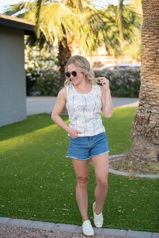 IN STOCK Ava Tank - Neon Palm
