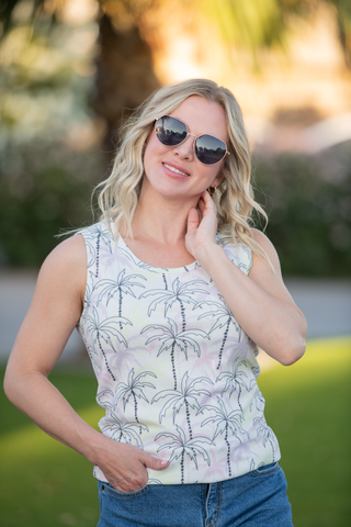 IN STOCK Ava Tank - Neon Palm