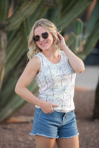 IN STOCK Ava Tank - Neon Palm