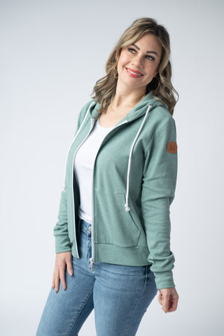 IN STOCK Fullzip Hoodie - Sage FINAL SALE