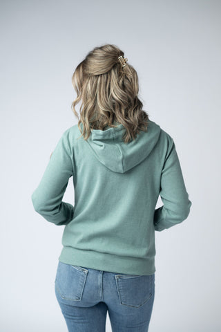 IN STOCK Fullzip Hoodie - Sage FINAL SALE