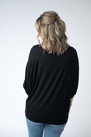 IN STOCK Darcy Dolman Top - Black