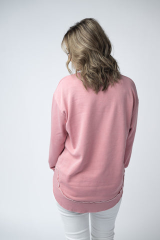 IN STOCK Vintage Wash Pullover - Dusty Pink