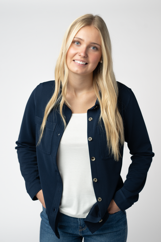 09.09 EN ROUTE Ryleigh Ribbed Button Down - Navy