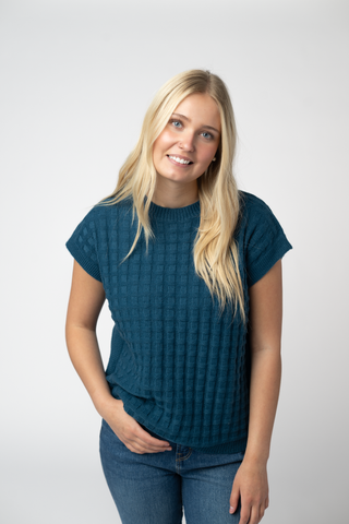 IN STOCK Kelly Knitted Top - Teal