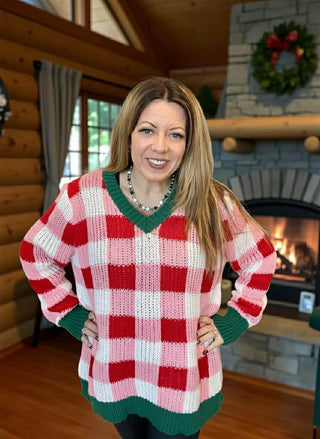 Jolly Checkered Sweater