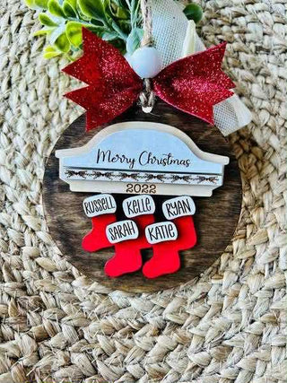 Custom Merry Christmas Stocking Ornaments