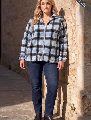 Plaid to Meet You Zip-Up Jacket