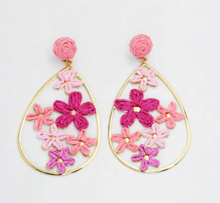 Pink Flower Paradise Earrings