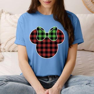 Girly Buffalo Plaid Mouse Tshirt