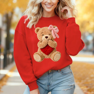 Faux Yarn Bear Crewneck