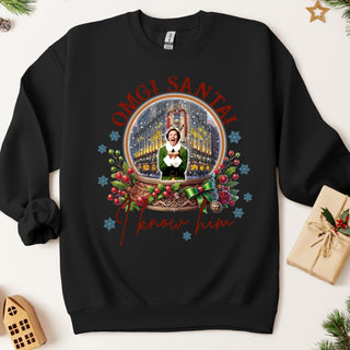 Omg Santa I Know Him Crew Sweatshirt