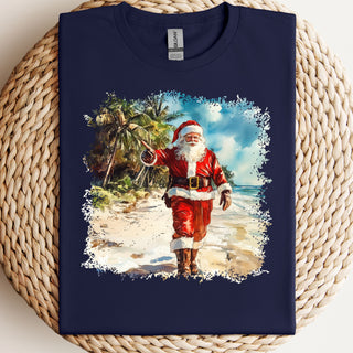 Walking Santa Beach Tshirt