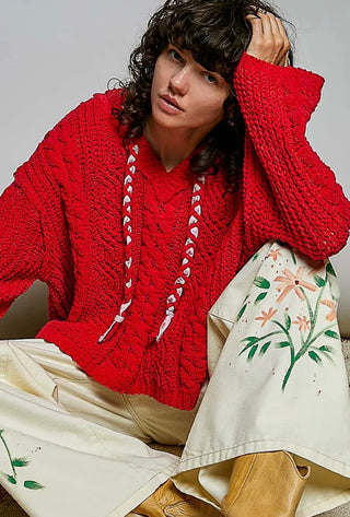 Cherry On Top Cable Knit Hoodie