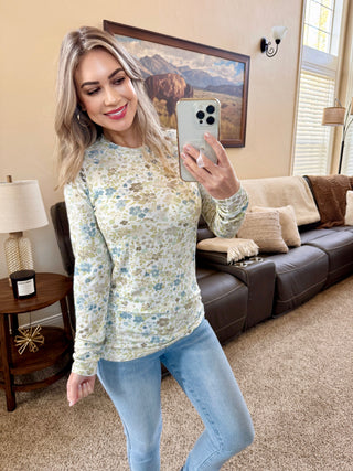 IN STOCK Blair Long Sleeve Top - Spring Meadows FINAL SALE