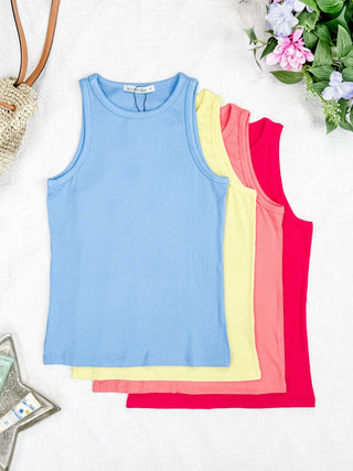 IN STOCK Tara Ribbed Tank - Coral FINAL SAE
