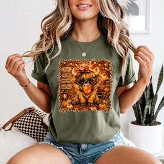 Fall Leopard Cow Tshirt