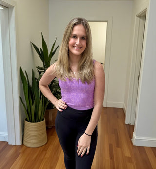 Seamless Bra Padded V-neck Tank Top