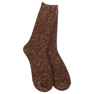 Coffee Weekend Cotton Slub Marled Crew