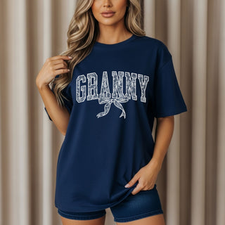 Granny Lace Bow Tshirt