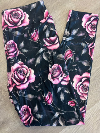 Pink Rose Leggings