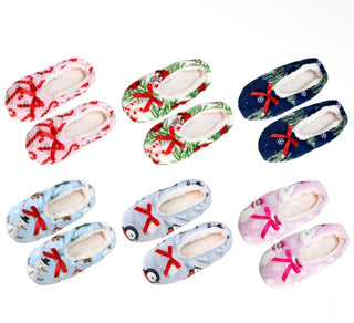 Viv Velvety Fleece Holiday Slipper Assortment